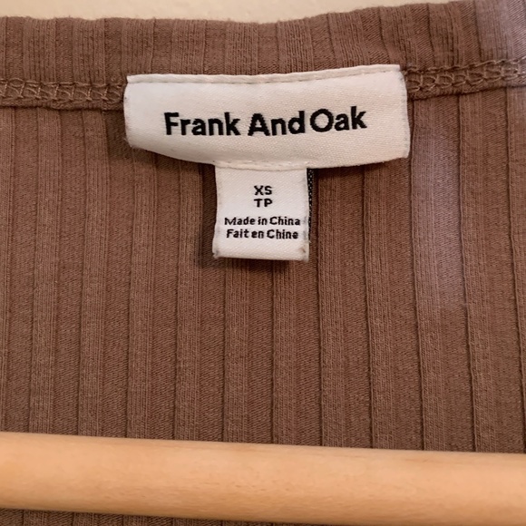 NWOT Frank & Oak Ribbed Top in Brown- Size XS - Picture 5 of 7